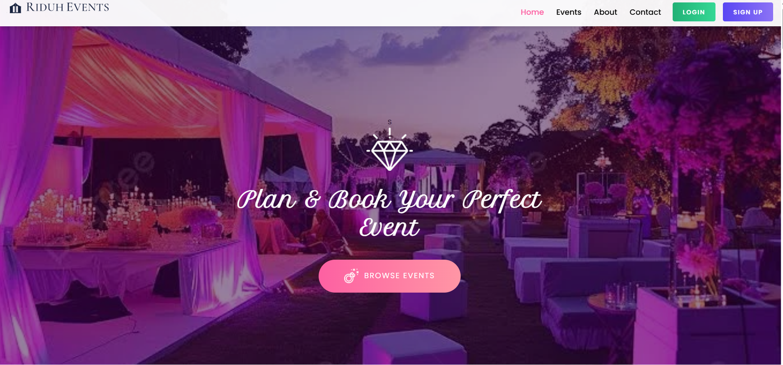 Riduh Events – Event Booking & Management System (Laravel 12)